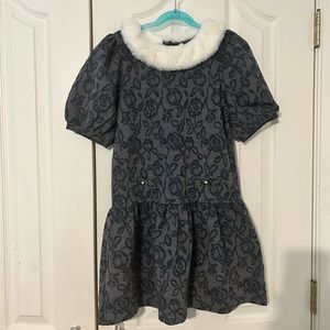 JANIE and JACK*** Brand New girls dress with faux fur collar